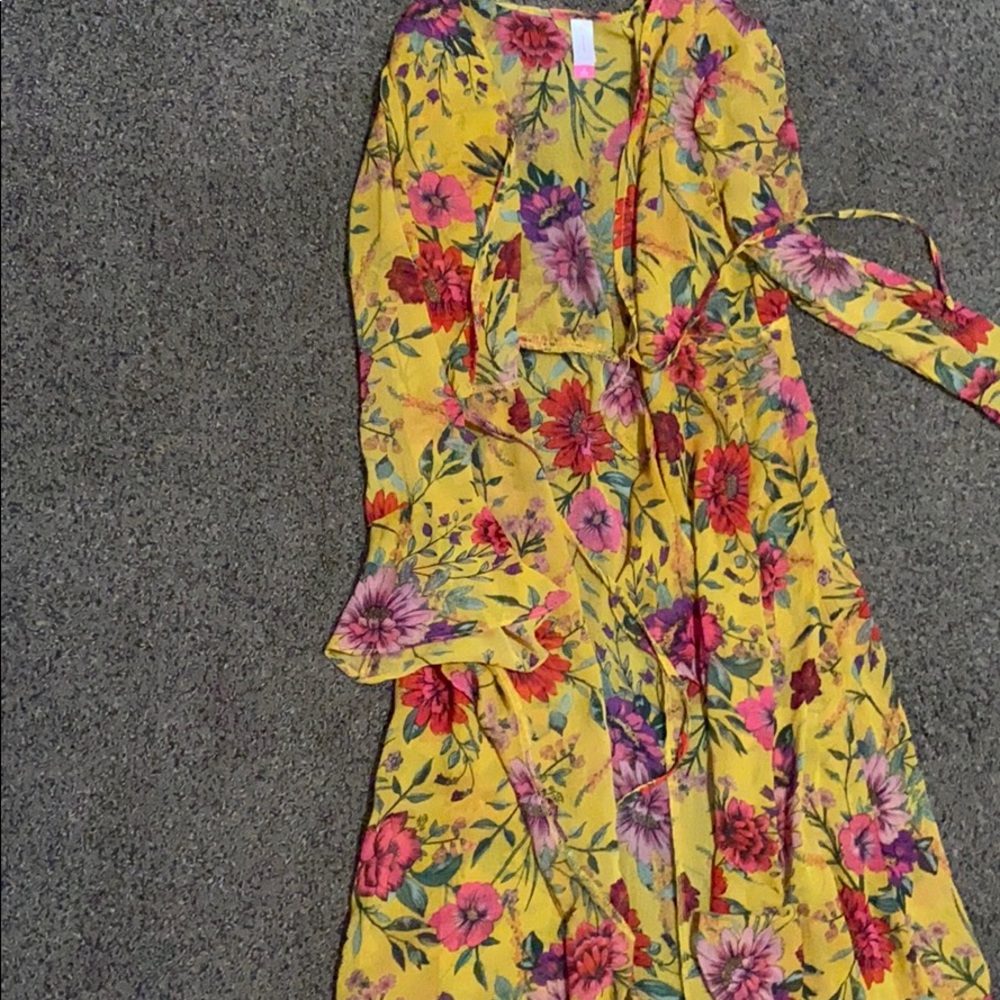 Cardigan sheer floral